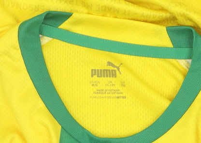 Puma Boys Yellow Football Jersey, Size 11-12 Years
