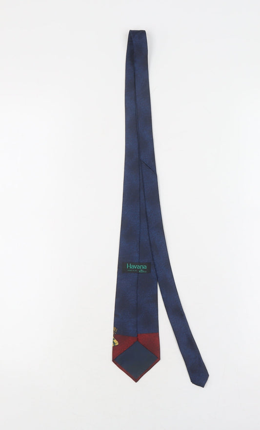 Havana Men's Blue Christmas Silk Slim Tie