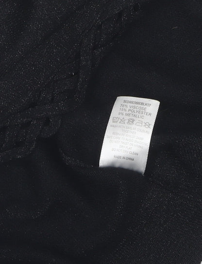 David Emanuel Women's Black Shrug, Size 16, V-Neck Elegance