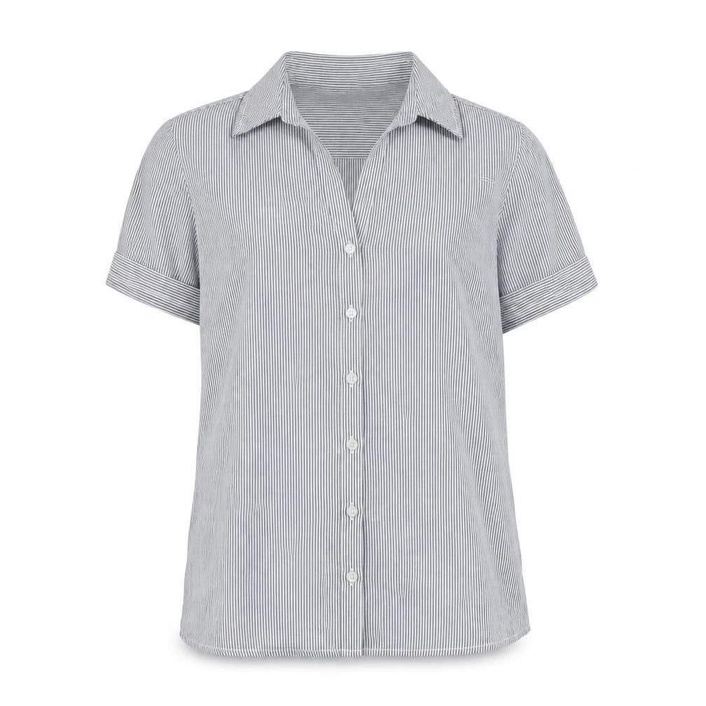Womens UK Size 10 Topshop Grey Basic Button-Up