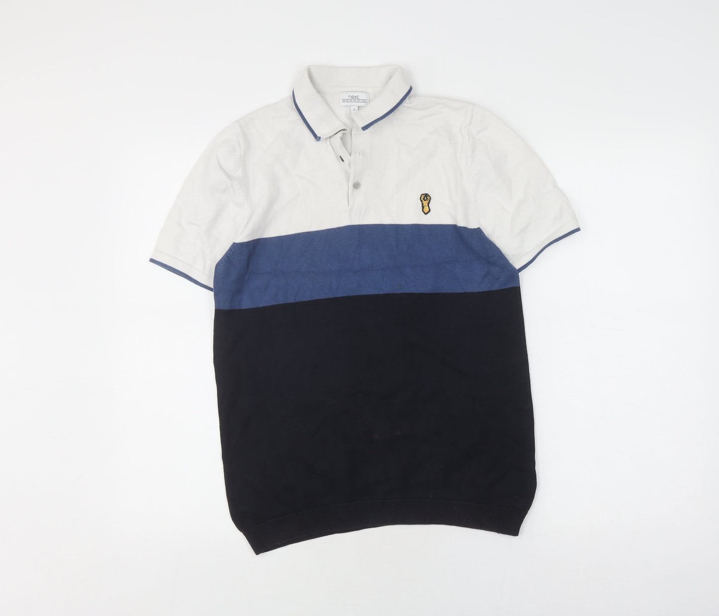 Next Men's Polo Small Colourblock Short Sleeve