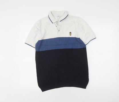 Next Men's Polo Small Colourblock Short Sleeve