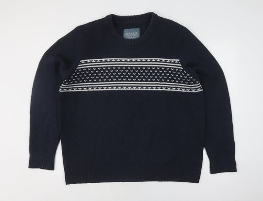 Quba & Co. Men's XL Blue Wool Pullover Jumper