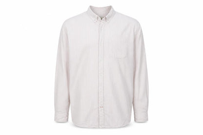 FatFace Men's Beige Striped Long Sleeve Shirt XL