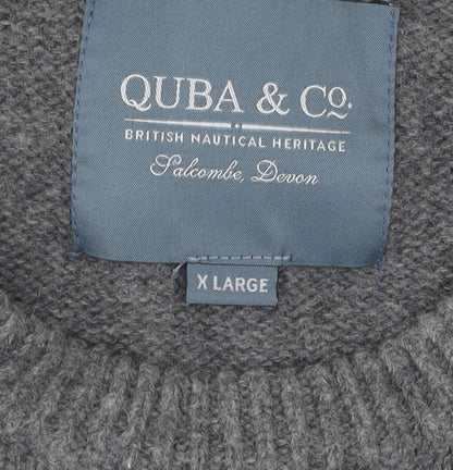 Additional view of Quba & Co Grey Wool Fair Isle jumper XL