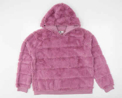 Be You Women's Pink Hooded Pullover Hoodie Size 12/14