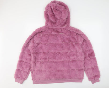 Be You Women's Pink Hooded Pullover Hoodie Size 12/14
