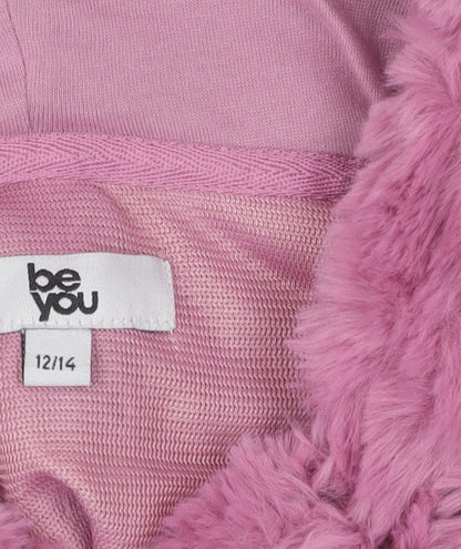 Be You Women's Pink Hooded Pullover Hoodie Size 12/14