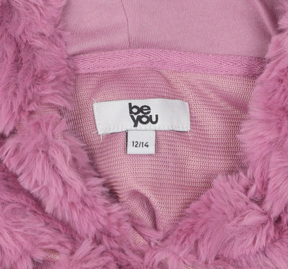 Be You Women's Pink Hooded Pullover Hoodie Size 12/14