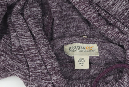 Regatta Women's Purple Fleece Hoodie - Size 14