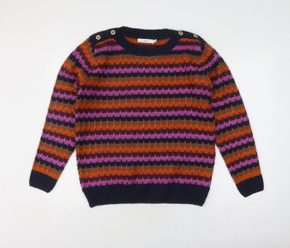 Womens UK Size M ISLE Multicoloured Pullover Jumper