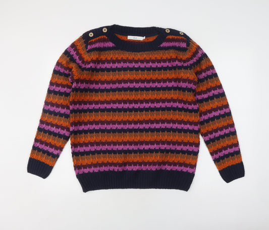 Womens UK Size M ISLE Multicoloured Pullover Jumper