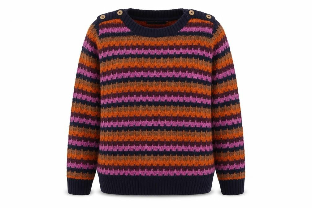 Womens UK Size M ISLE Multicoloured Pullover Jumper