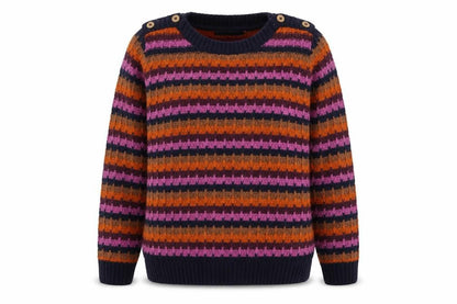 Womens UK Size M ISLE Multicoloured Pullover Jumper