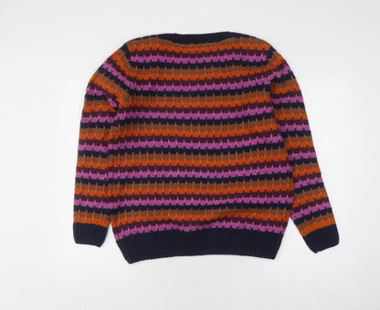 Womens UK Size M ISLE Multicoloured Pullover Jumper
