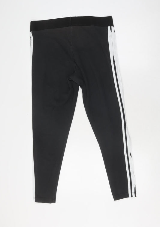 Adidas Women Black XL Track Pants - Elastic Waist