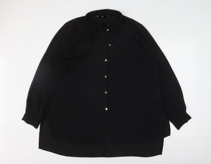 Womens UK Size 20 V by Very Black Basic Button-Up