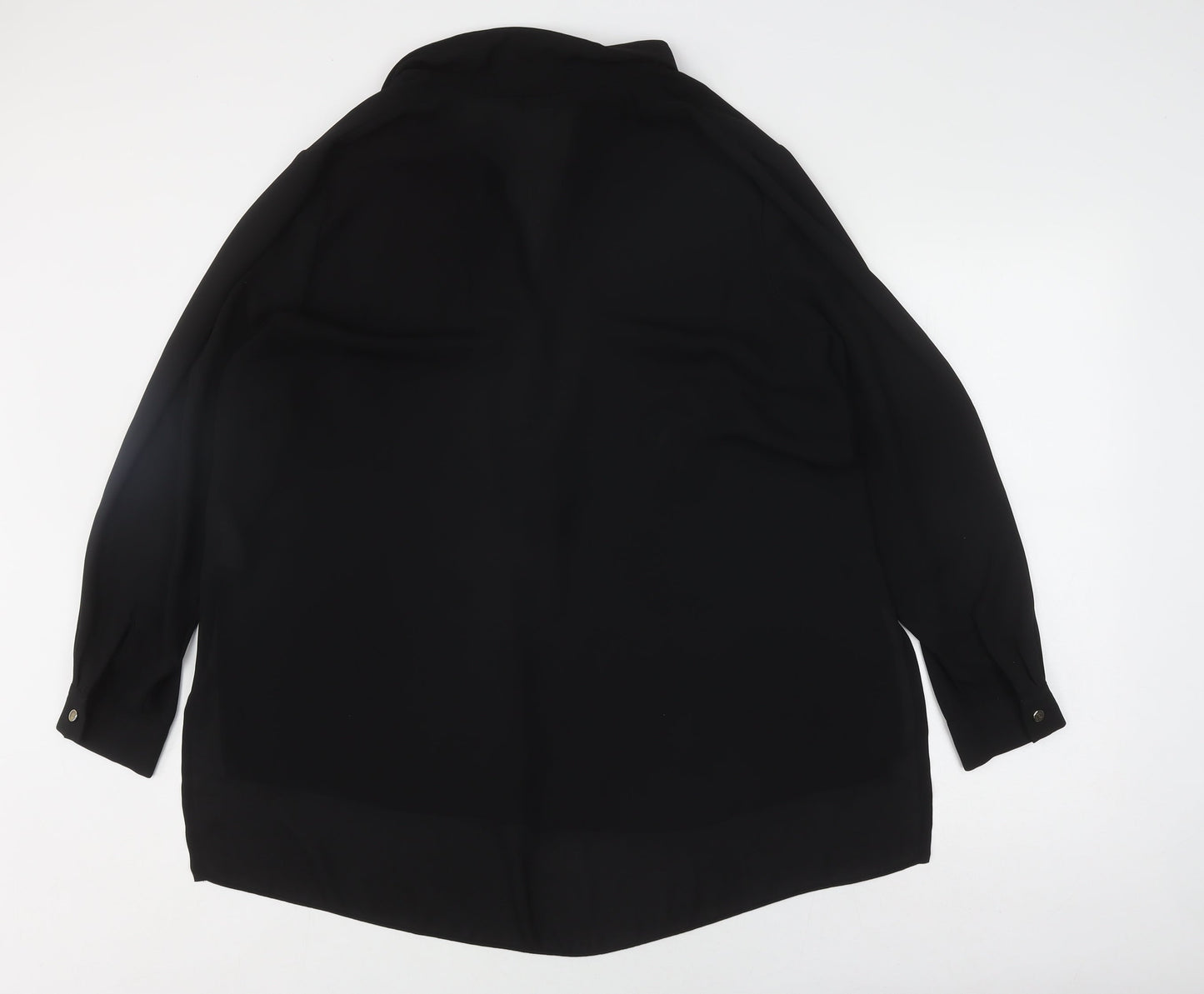 Womens UK Size 20 V by Very Black Basic Button-Up