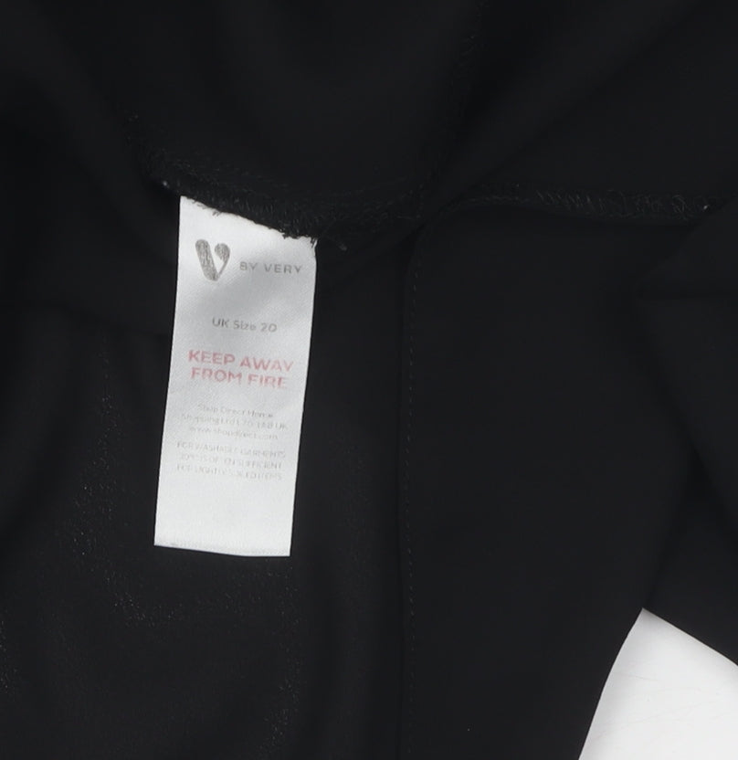 Womens UK Size 20 V by Very Black Basic Button-Up