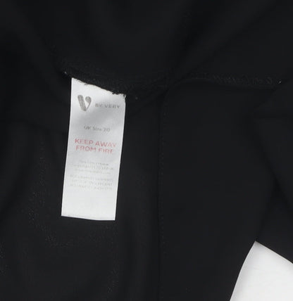 Womens UK Size 20 V by Very Black Basic Button-Up