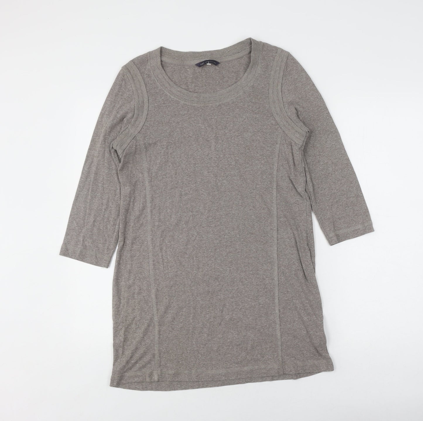 Womens UK Size 12 Marks and Spencer Grey  T-Shirt