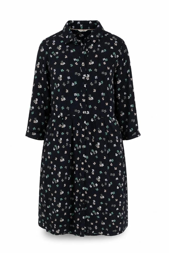 White Stuff Black Floral Shirt Dress Size 10