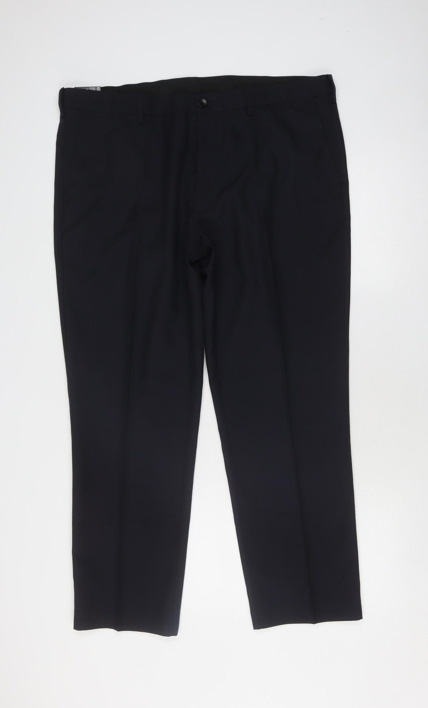 Marks and Spencer Men's Black Regular Fit Dress Trousers 40 Short