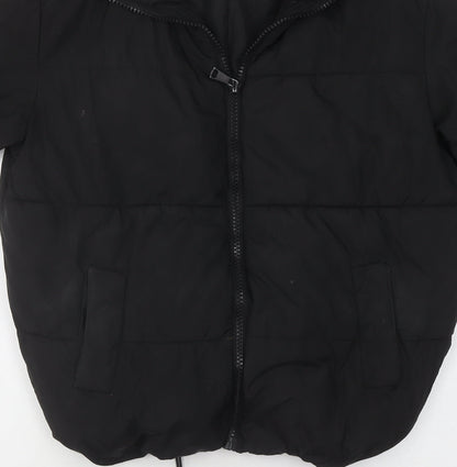 Womens UK Size 4 New Look Black Puffer Jacket