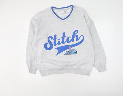 Womens UK Size S Disney Grey Pullover Sweatshirt