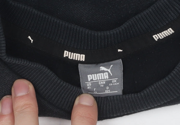 Additional view of Puma boys’ black graphic pullover sweatshirt 13-14 years