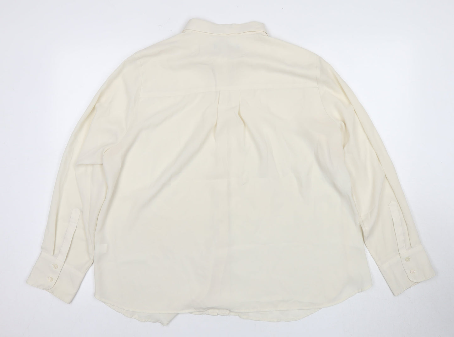 Womens UK Size 18 Marks and Spencer Ivory Basic Button-Up