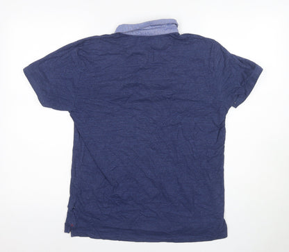 Next Men's Blue Medium Polo Shirt Collared Casual