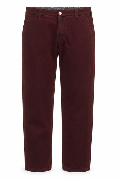 Mens UK Size 34/34 Meyer Regular Fit Straight Red Jeans
