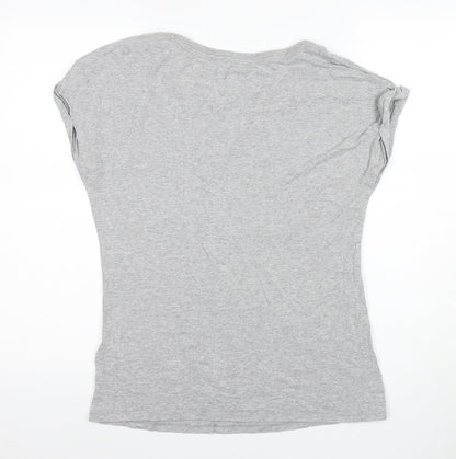 Womens UK Size 12 Debenhams Grey Basic T-Shirt