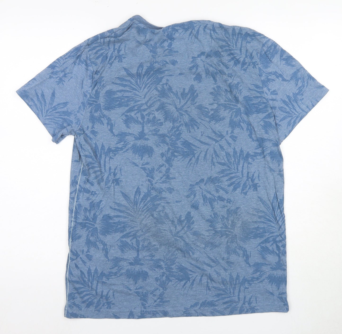 SoulCal & Co Men's Blue Floral T-Shirt L