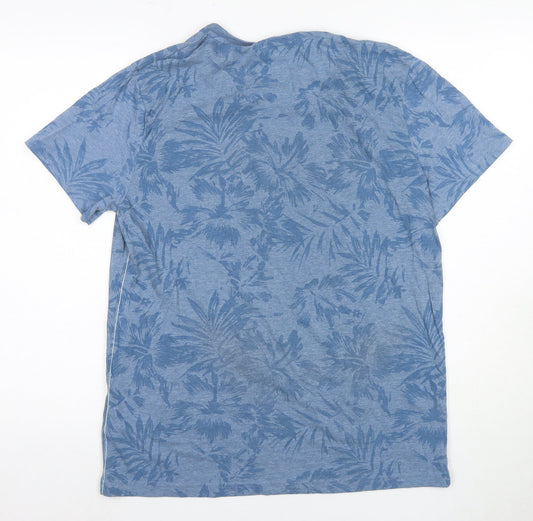 SoulCal & Co Men's Blue Floral T-Shirt L