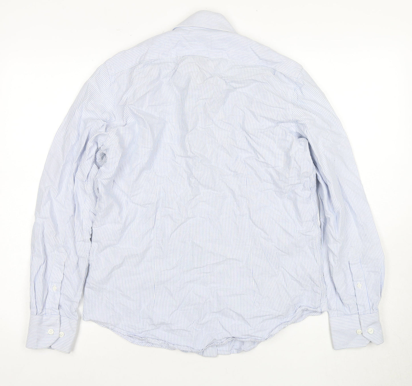 West End Blue Striped Long Sleeve Polo for Men, Size 16