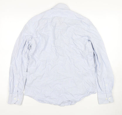 West End Blue Striped Long Sleeve Polo for Men, Size 16