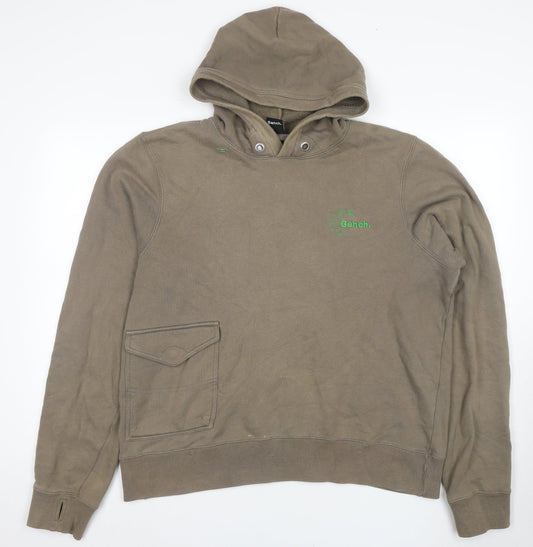 Mens UK Size XL Bench Brown Pullover Hoodie