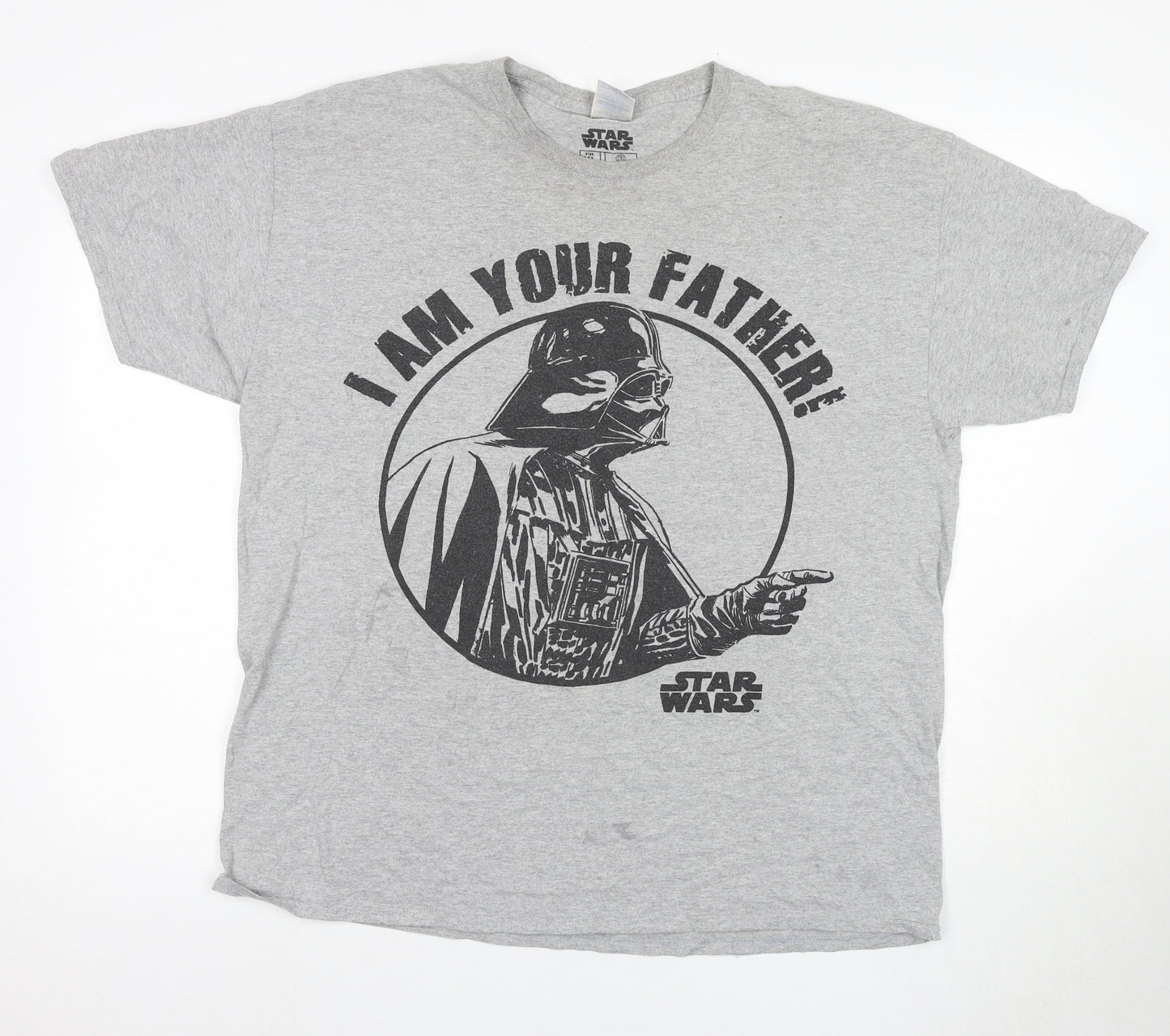 Star Wars Darth Vader Men's XL Grey Graphic T-Shirt