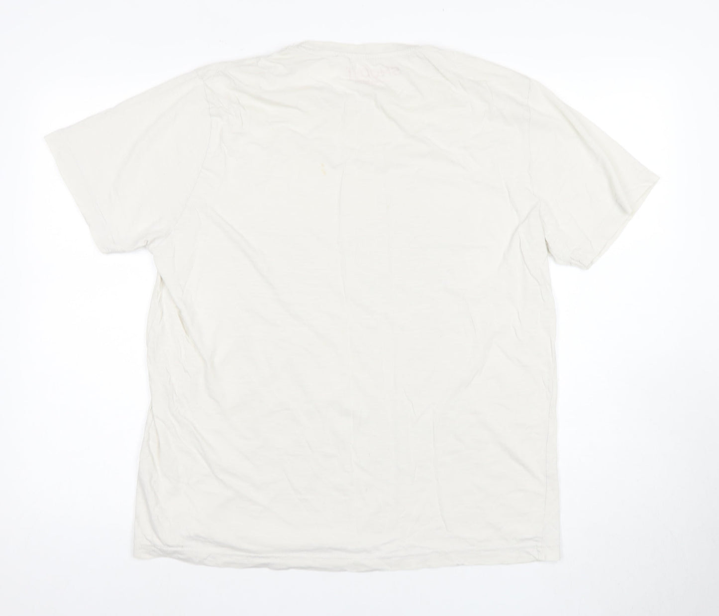 Tu Men's White Sports Graphic Print T-Shirt L