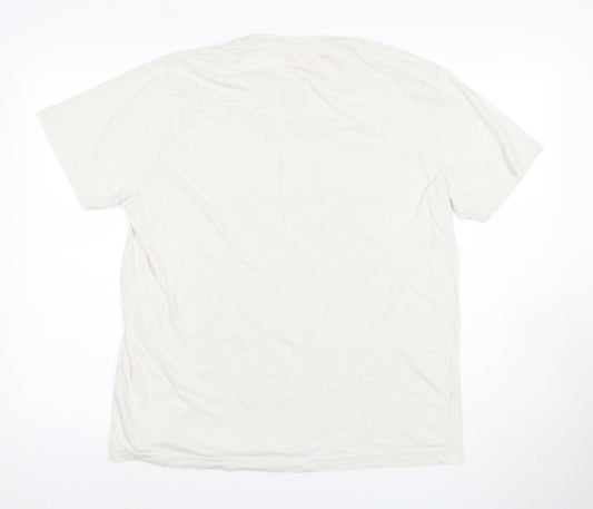 Tu Men's White Sports Graphic Print T-Shirt L