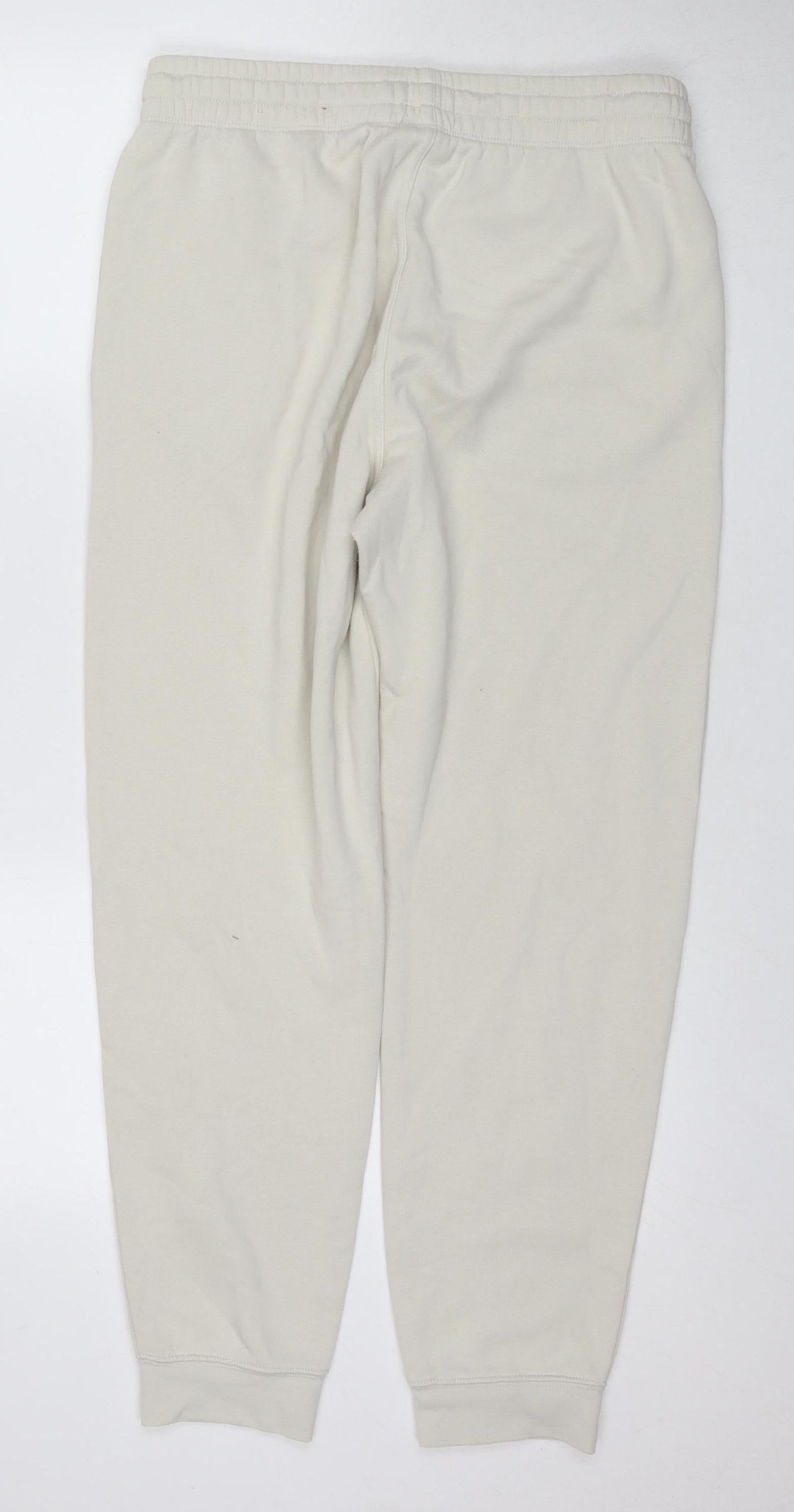 H&M Beige Joggers M Unisex Elastic Waist Regular Fit