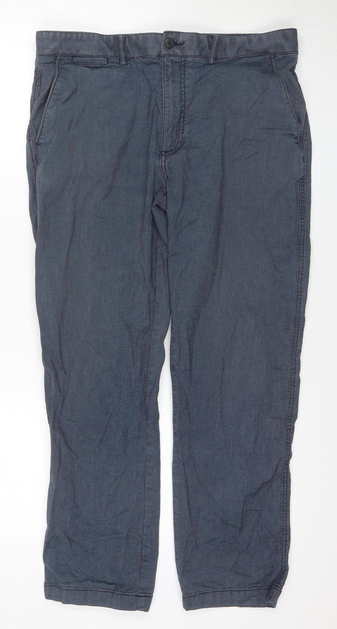 Marks and Spencer Men's Blue Chino Trousers L