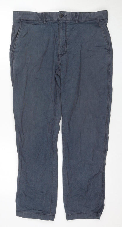 Marks and Spencer Men's Blue Chino Trousers L