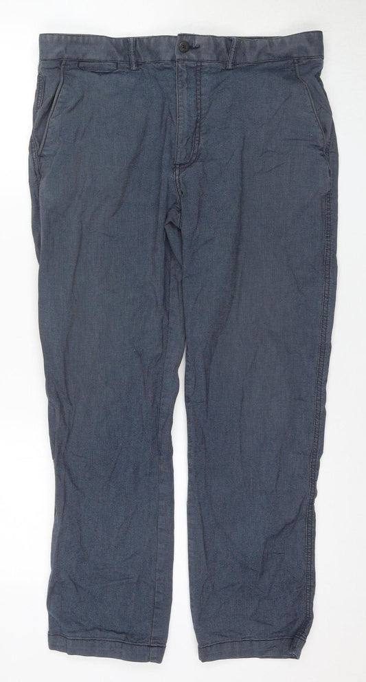 Marks and Spencer Men's Blue Chino Trousers L