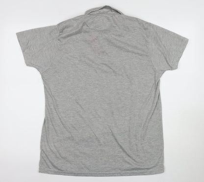 DFND Men's Grey Short Sleeve Polo XL