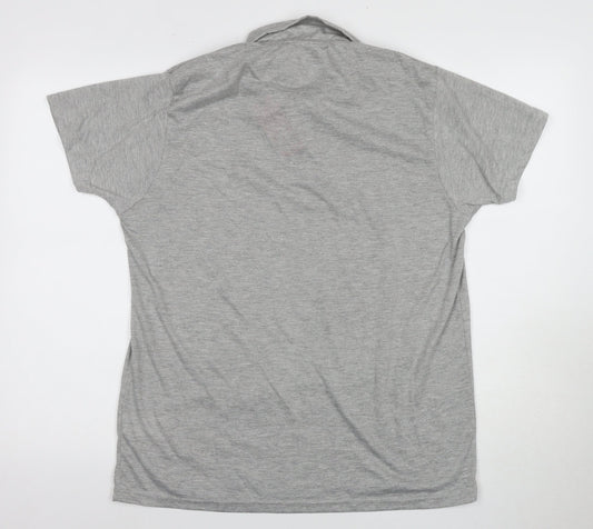 DFND Men's Grey Short Sleeve Polo XL
