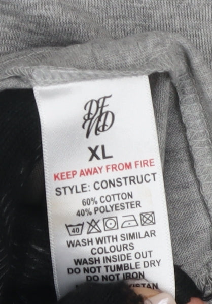 DFND Men's Grey Short Sleeve Polo XL