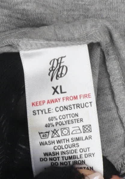 DFND Men's Grey Short Sleeve Polo XL